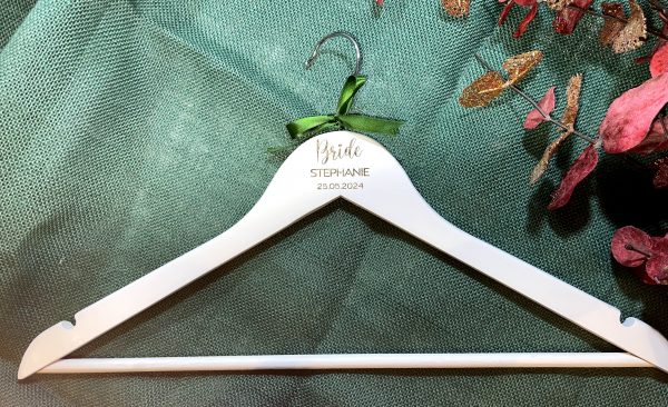 Bridal Laser Engraved Coat Hangers - (2 Bundles Available  -  Pack of 5 or Pack of 10)