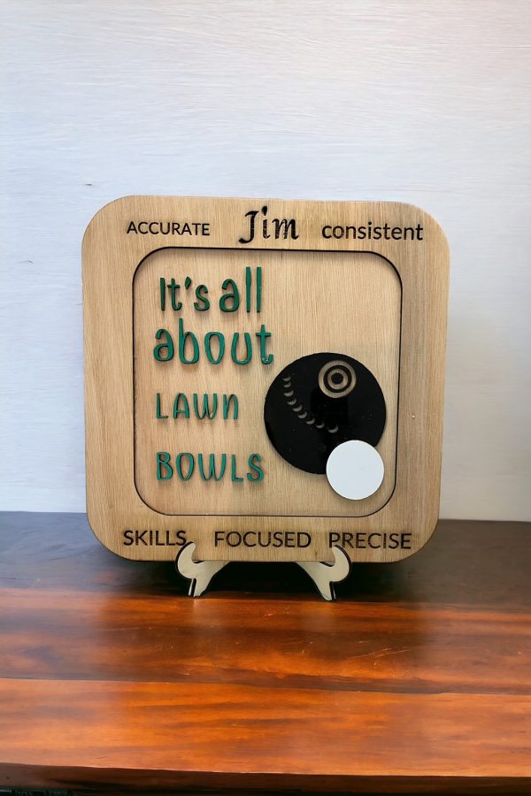 Personalised Plaque for the Bowler in your life - 26 cms x 26 cms